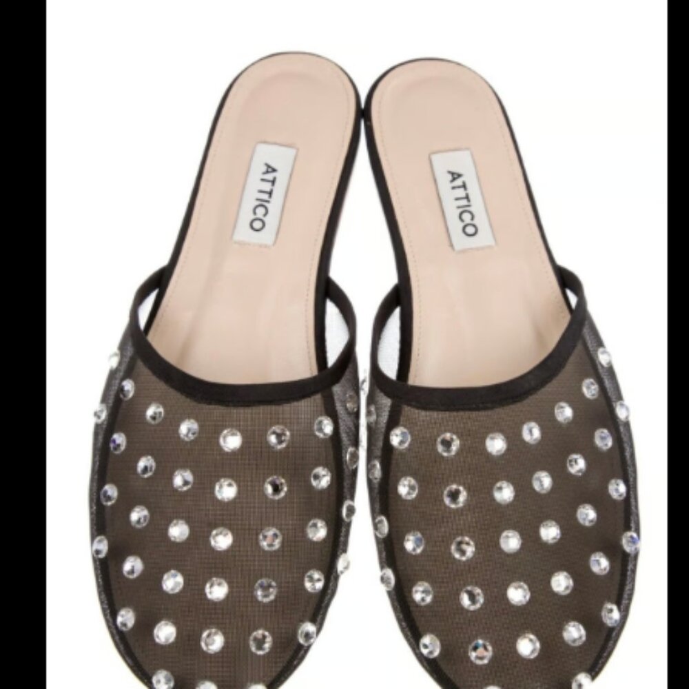 Attico Crystal Embellishments Mules
